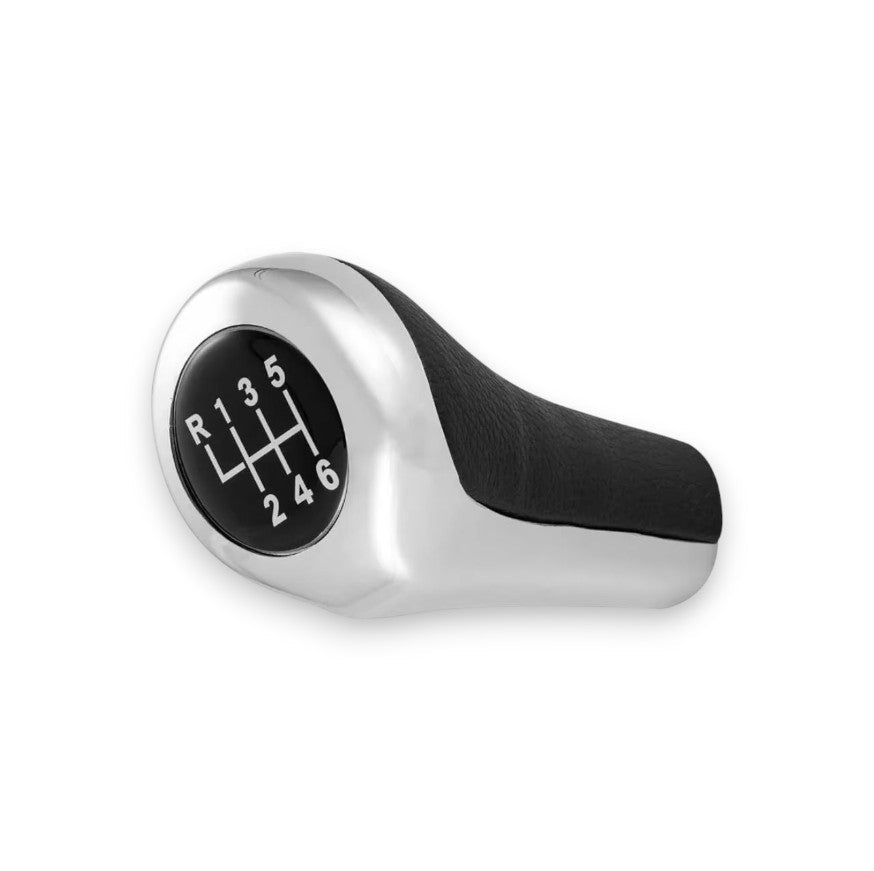 Pommeau levier de vitesse manuelle de remplacement pour BMW Série 6 E63 (2003 à 2010), 6 rapports, coloris argent