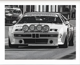 Affiche noir et blanc vintage de voiture ancienne BMW M1 Procar, vue 2