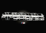 Affiche voiture générations BMW M3 Motorsport, poster voiture en toile, visuel 3