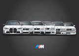 Affiche voiture générations BMW M3 Motorsport, poster voiture en toile, visuel 5