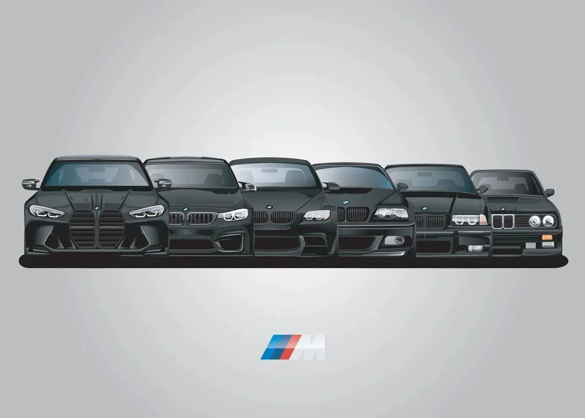 Affiche voiture générations BMW M3 Motorsport, poster voiture en toile, visuel 6