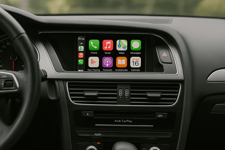 Apple CarPlay & Android Auto pour Audi A4, S4, RS4 B8 (2007 à 2016), vue 2