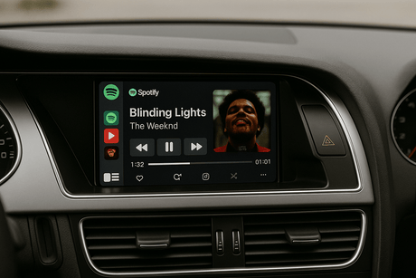 Apple CarPlay & Android Auto pour Audi A4, S4, RS4 B8 (2007 à 2016), vue 7