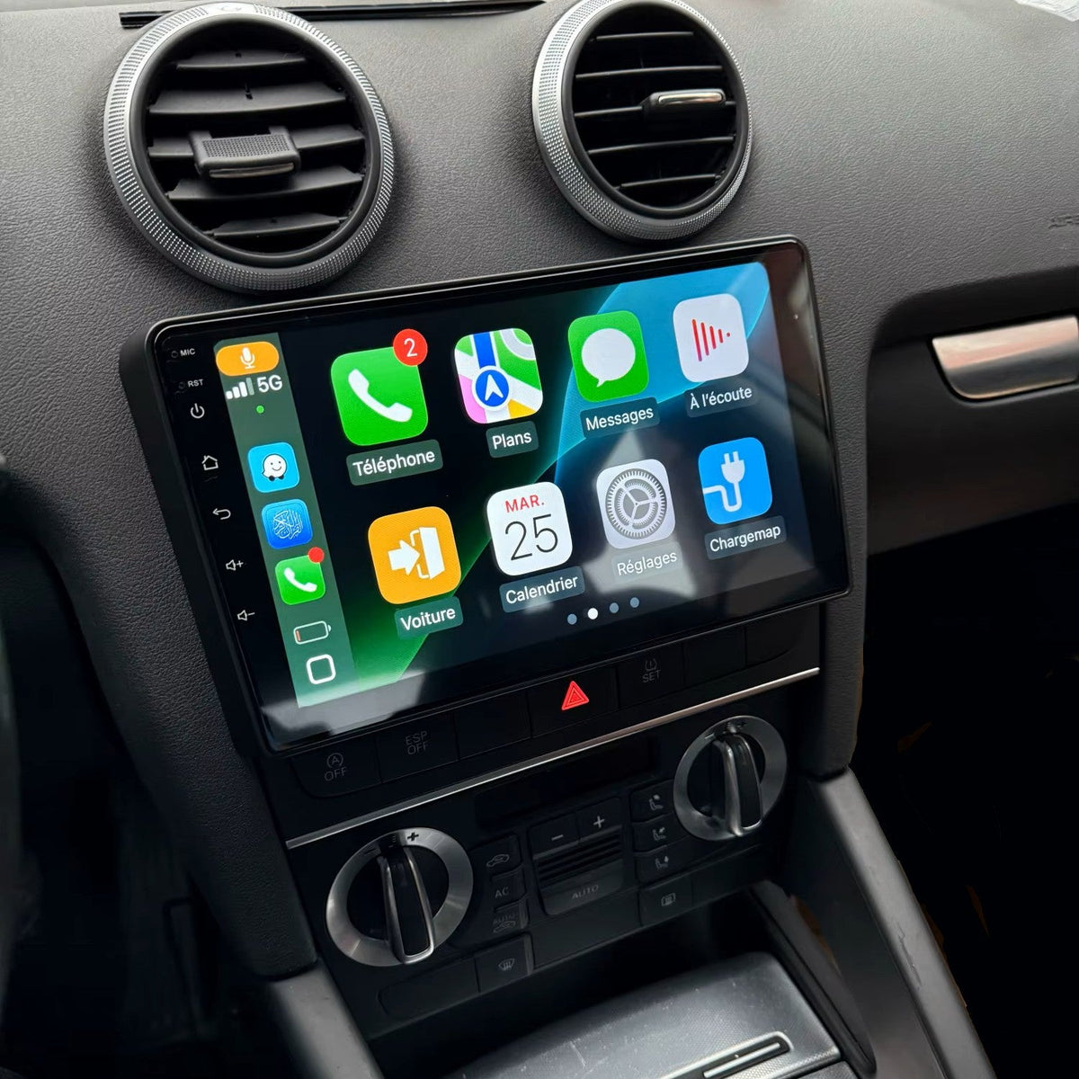 Autoradio CarPlay & Android Auto pour Audi A3, S3, RS3 8P (2003 à 2013)