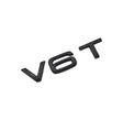 Badge d'aile V6T noir Black Edition pour Audi, emblème latéral