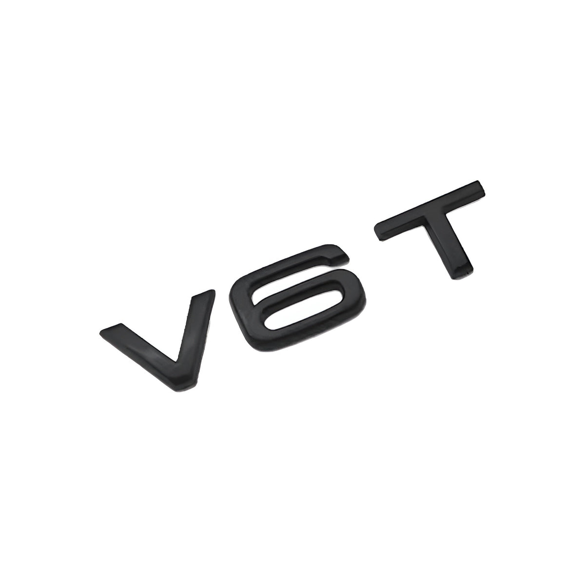 Badge d'aile V6T noir Black Edition pour Audi, emblème latéral