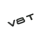 Badge d'aile V8T noir Black Edition pour Audi, emblème latéral