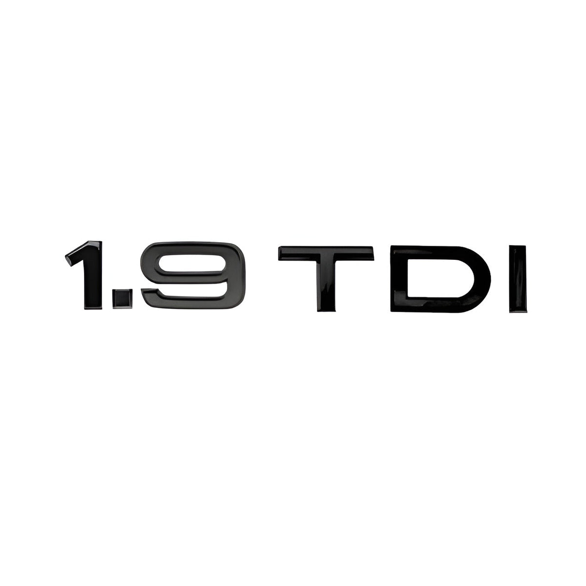 Badge de coffre 1.9 TDI noir pour Audi, lettres emblème motorisation