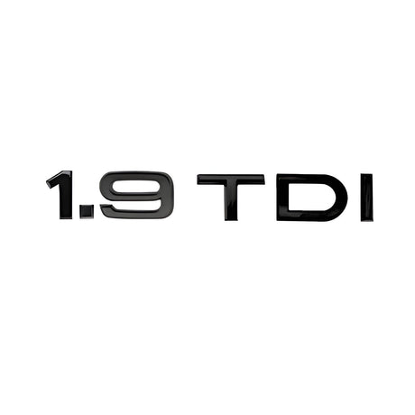 Badge de coffre 1.9 TDI noir pour Audi, lettres emblème motorisation