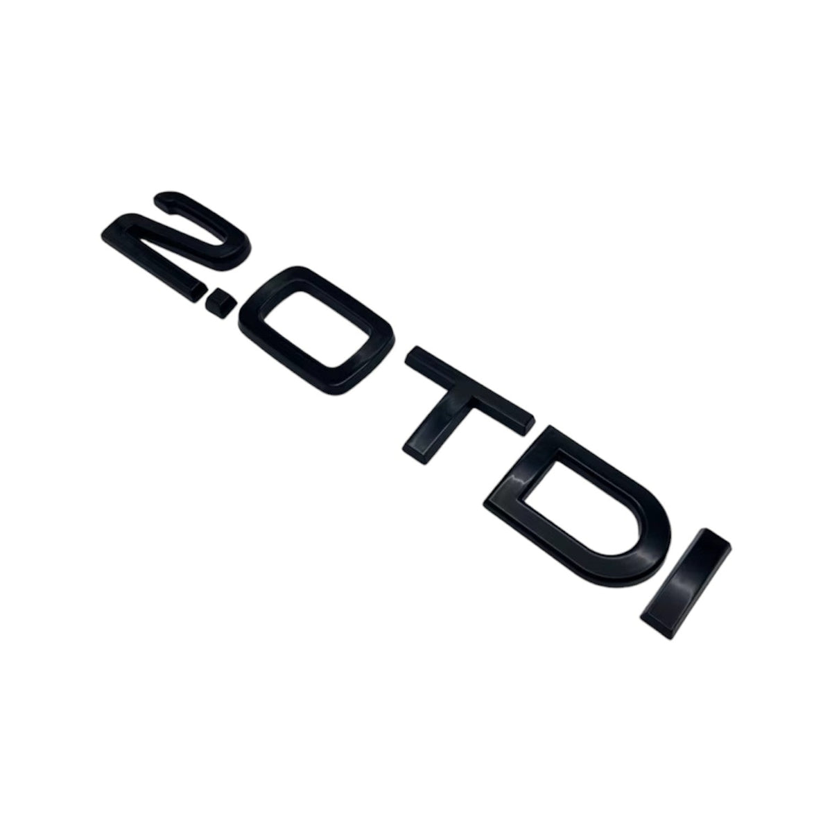 Détail du badge de coffre 2.0 TDI noir Audi