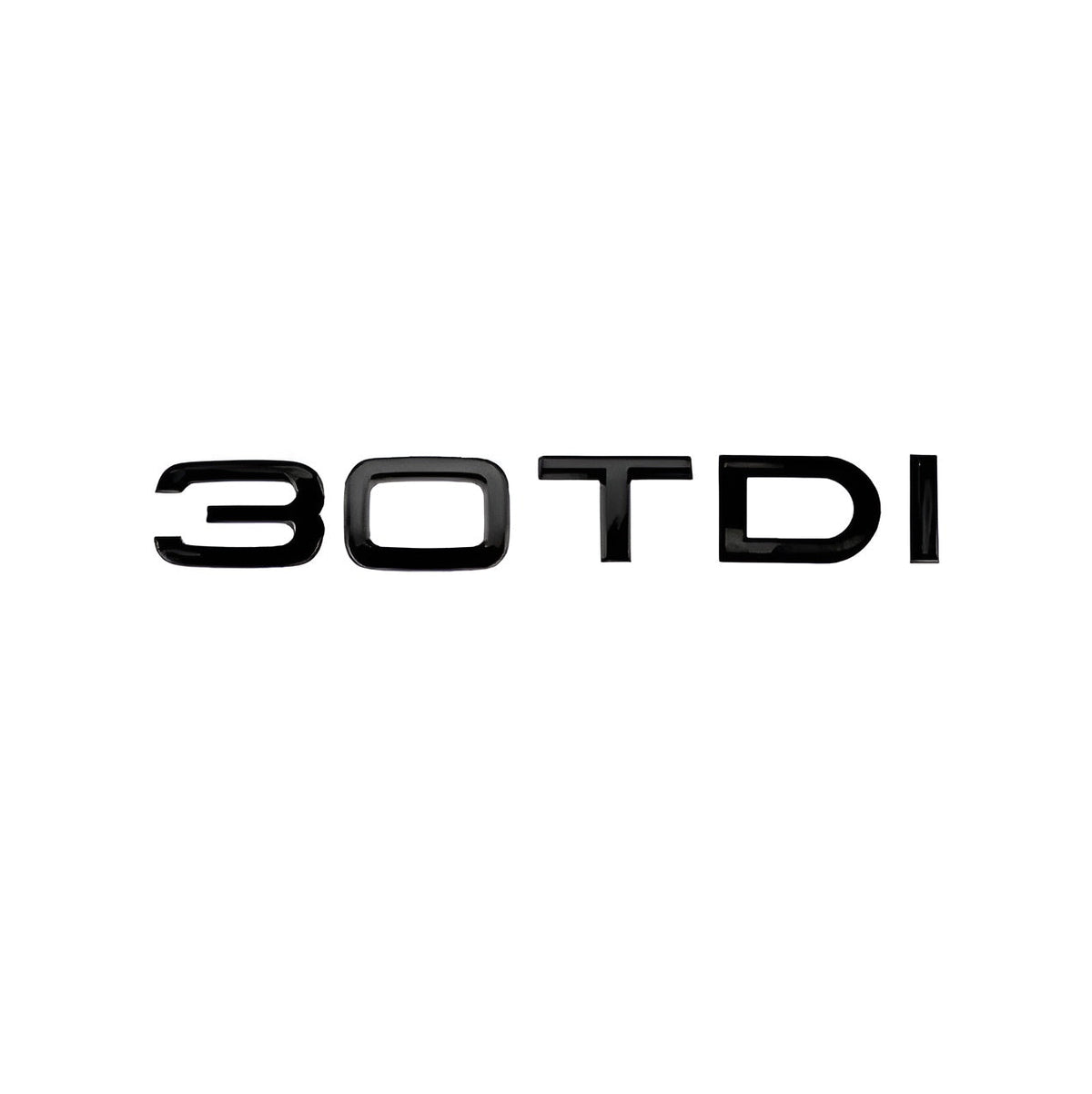 Badge de coffre 30 TDI noir pour Audi, lettres emblème motorisation