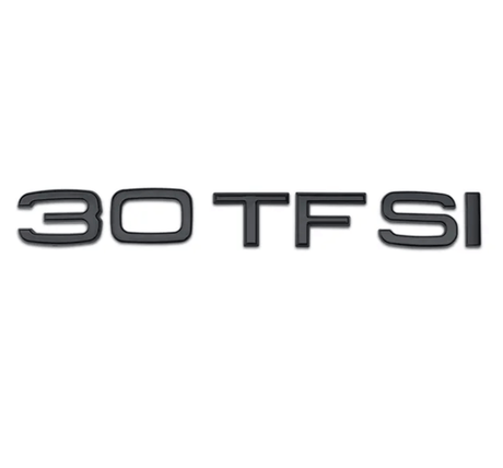 Badge de coffre 30 TFSI noir pour Audi, lettres emblème motorisation