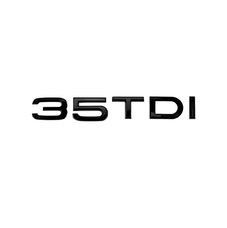 Badge de coffre 35 TDI noir pour Audi