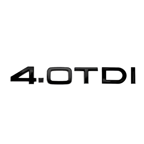 Badge de coffre 4.0 TDI noir pour Audi