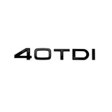 Badge de coffre 40 TDI noir pour Audi