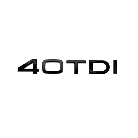Badge de coffre 40 TDI noir pour Audi