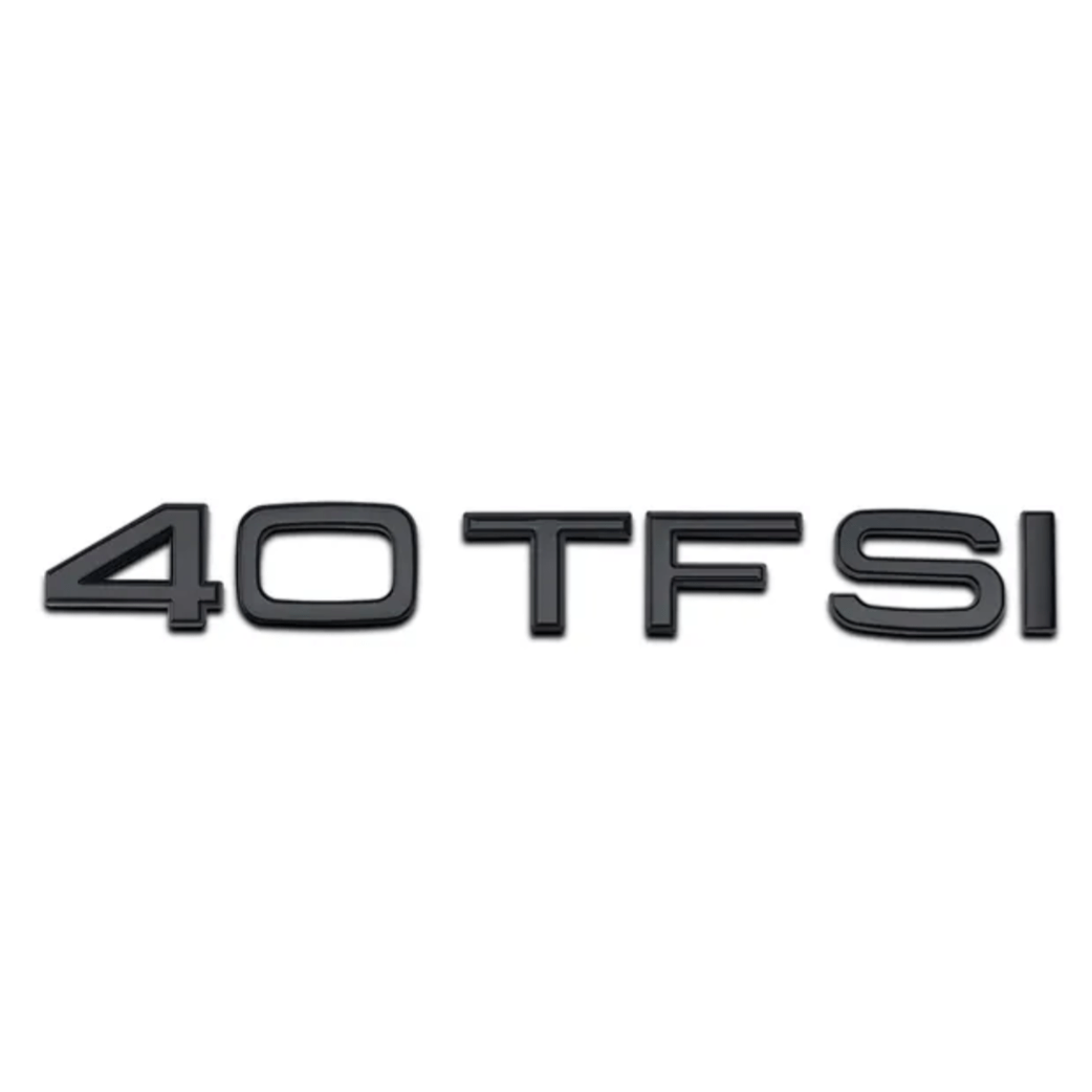 Badge de coffre 40 TFSI noir pour Audi