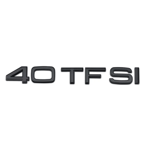 Badge de coffre 40 TFSI noir pour Audi