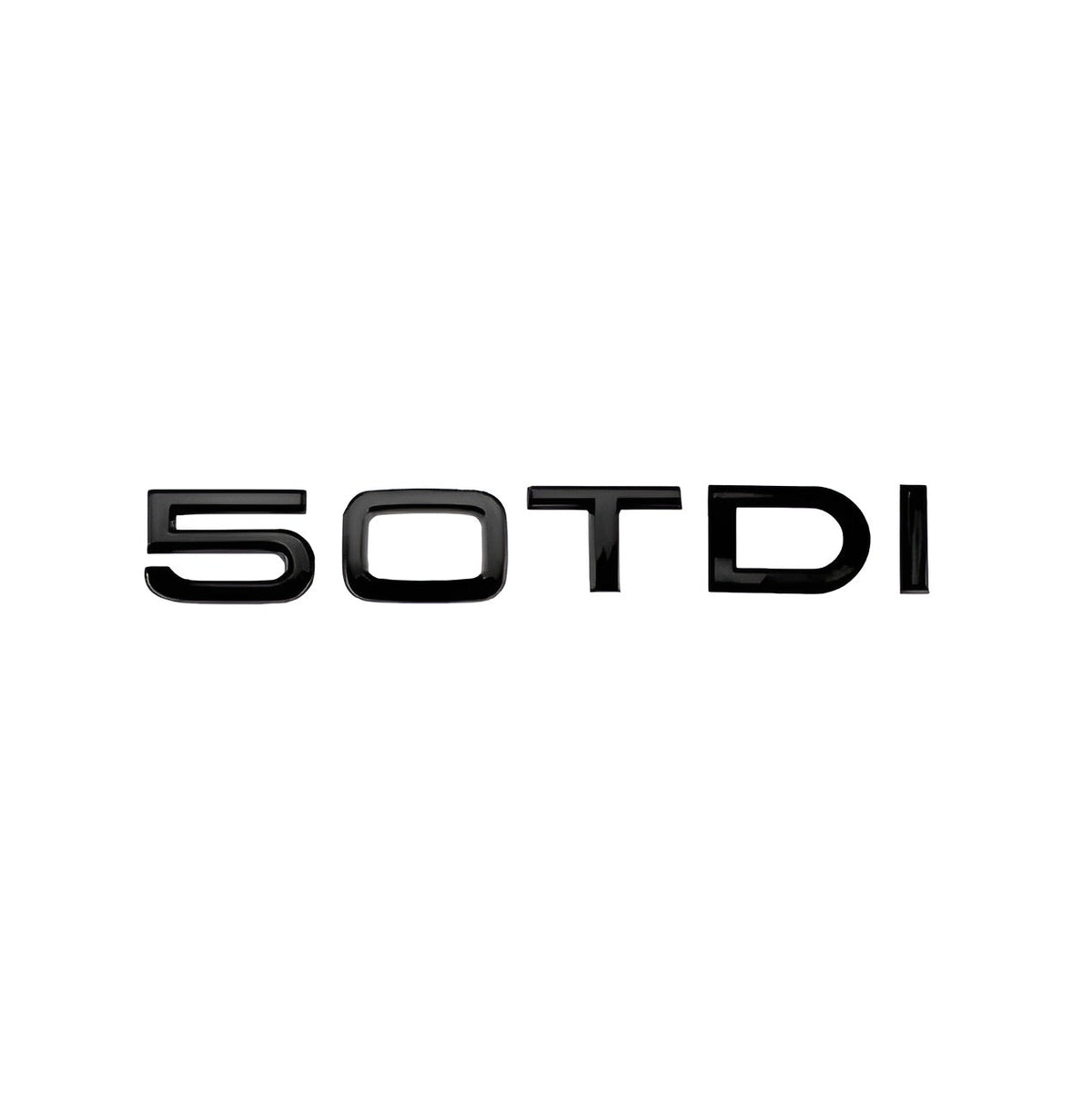 Badge de coffre 50 TDI noir pour Audi