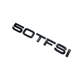 Badge de coffre 50 TFSI noir pour Audi