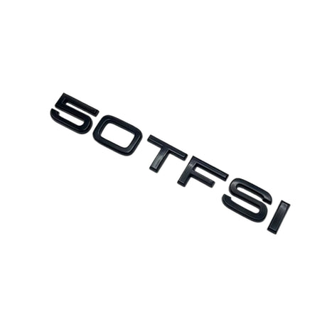 Badge de coffre 50 TFSI noir pour Audi