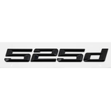 Badges de coffre noirs pour BMW Série 5 (E39, E60, F10), coloris glossy black, 525d