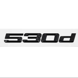 Badges de coffre noirs pour BMW Série 5 (E39, E60, F10), coloris glossy black, 530d