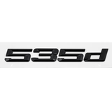 Badges de coffre noirs pour BMW Série 5 (E39, E60, F10), coloris glossy black, 535d
