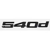 Badges de coffre noirs pour BMW Série 5 (E39, E60, F10), coloris glossy black, 540d