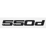 Badges de coffre noirs pour BMW Série 5 (E39, E60, F10), coloris glossy black, 550d