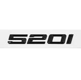 Badges de coffre noirs pour BMW Série 5 (E39, E60, F10), coloris glossy black, 520i