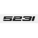 Badges de coffre noirs pour BMW Série 5 (E39, E60, F10), coloris glossy black, 523i