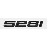 Badges de coffre noirs pour BMW Série 5 (E39, E60, F10), coloris glossy black, 528i
