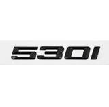 Badges de coffre noirs pour BMW Série 5 (E39, E60, F10), coloris glossy black, 530i