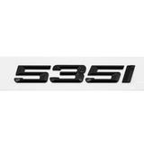 Badges de coffre noirs pour BMW Série 5 (E39, E60, F10), coloris glossy black, 535i