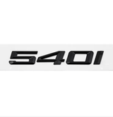 Badges de coffre noirs pour BMW Série 5 (E39, E60, F10), coloris glossy black, 540i