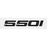 Badges de coffre noirs pour BMW Série 5 (E39, E60, F10), coloris glossy black, 550i