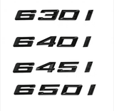 Badges logos de coffre lettrage noir pour BMW Série 6 (E63, E64, F06, F12, F13, G32)