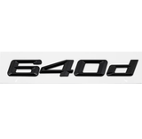Badges logos de coffre lettrage noir pour BMW Série 6 (E63, E64, F06, F12, F13, G32), vue 2