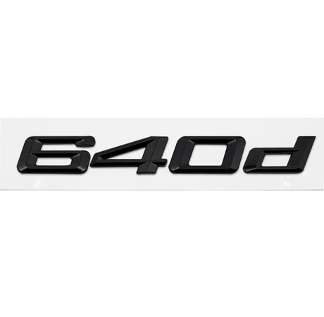 Badges logos de coffre lettrage noir pour BMW Série 6 (E63, E64, F06, F12, F13, G32), vue 2