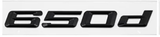 Badges logos de coffre lettrage noir pour BMW Série 6 (E63, E64, F06, F12, F13, G32), vue 3