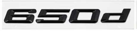 Badges logos de coffre lettrage noir pour BMW Série 6 (E63, E64, F06, F12, F13, G32), vue 3