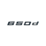 Badges logos de coffre lettrage noir pour BMW Série 6 (E63, E64, F06, F12, F13, G32), 650d