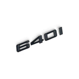 Badges logos de coffre lettrage noir pour BMW Série 6 (E63, E64, F06, F12, F13, G32), 640i
