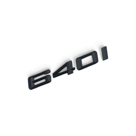 Badges logos de coffre lettrage noir pour BMW Série 6 (E63, E64, F06, F12, F13, G32), 640i