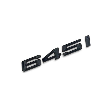 Badges logos de coffre lettrage noir pour BMW Série 6 (E63, E64, F06, F12, F13, G32), 645i