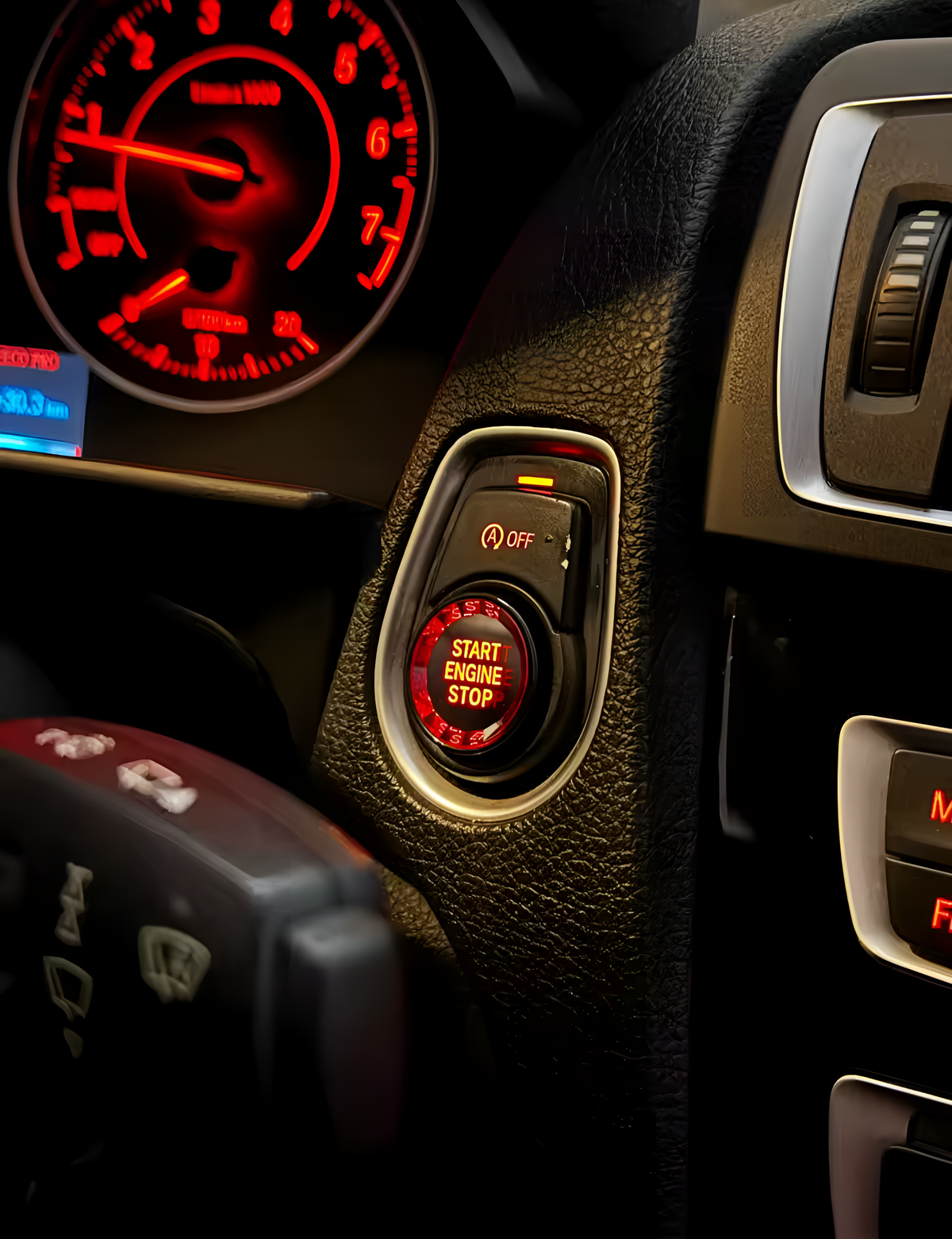 Bouton de démarrage Start/Stop Cristal pour BMW Série 5 F10 (2010 à 2017), vue 6