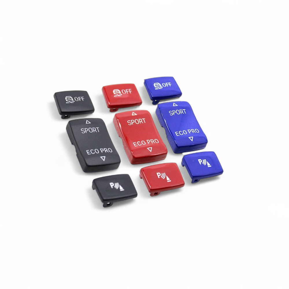 Boutons de Console Centrale Modes de Conduite Performance Rouges Bleus Noirs pour BMW Série 2 F22 et M2 F87 (2013 à 2021), vue 4