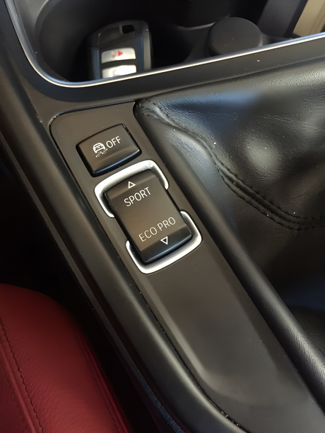 Boutons de Console Centrale Modes de Conduite Performance Rouges Bleus Noirs pour BMW Série 3 F30 et M3 F80 (2011 à 2019), vue 6