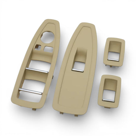 Cache Commutateur de Lève-Vitres pour BMW Série 1 F20 (2012 à 2019), coloris beige veneto, pack complet (x4)